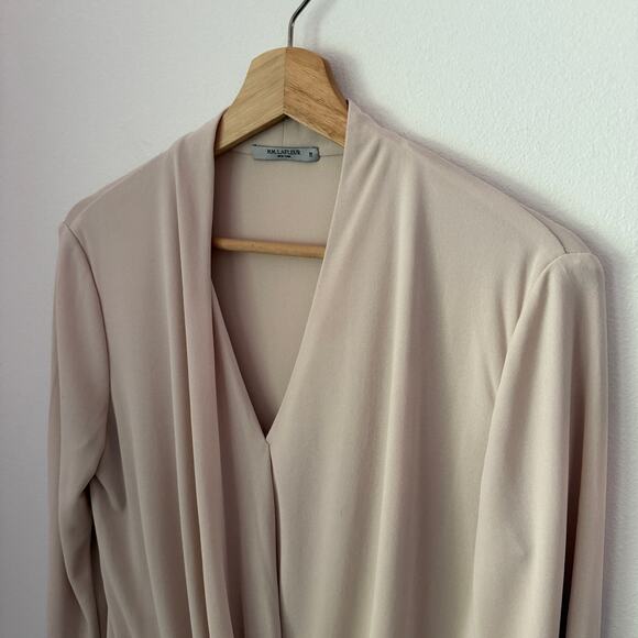 MM Lafleur Deneuve Crepe Wrap Blouse Sz Medium - Picture 7 of 10